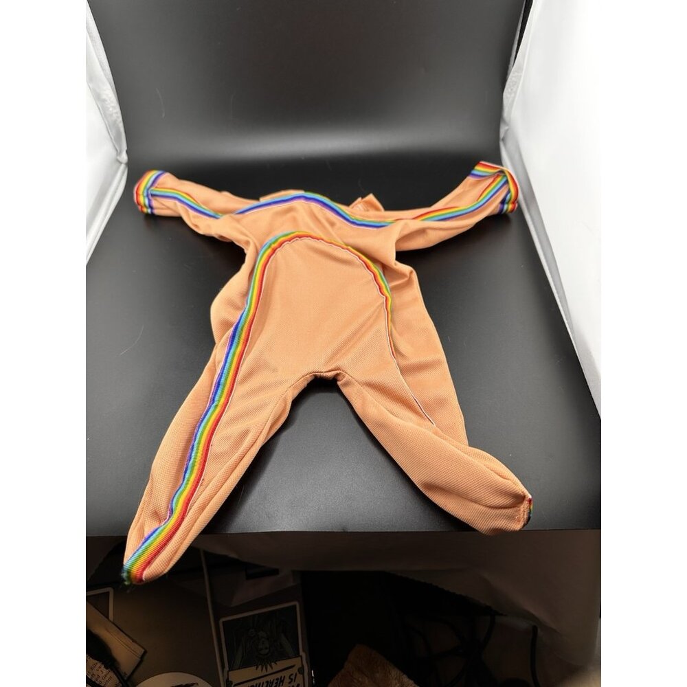Vtg Cabbage Patch‎ Kids Doll Clothes Poseable Actionwear Orange Rainbow Stripe